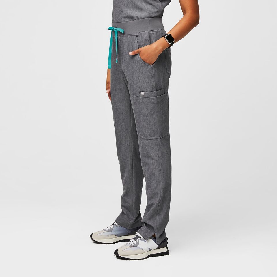 Women’s High Waisted Yola Skinny Scrub Pants™ Graphite · FIGS