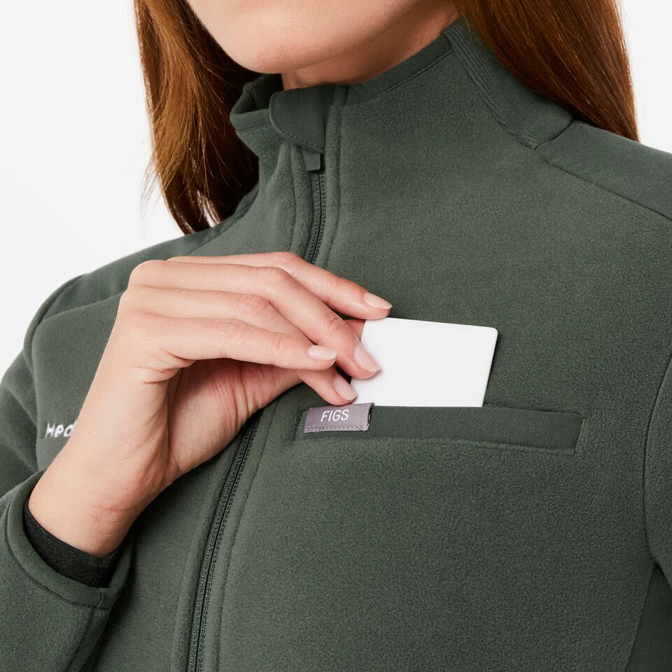 Women's OnShift Fleece Jacket™ Moss · FIGS