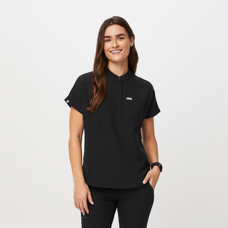 Classic Bodysuit Shirt In Black | Nife | SilkFred