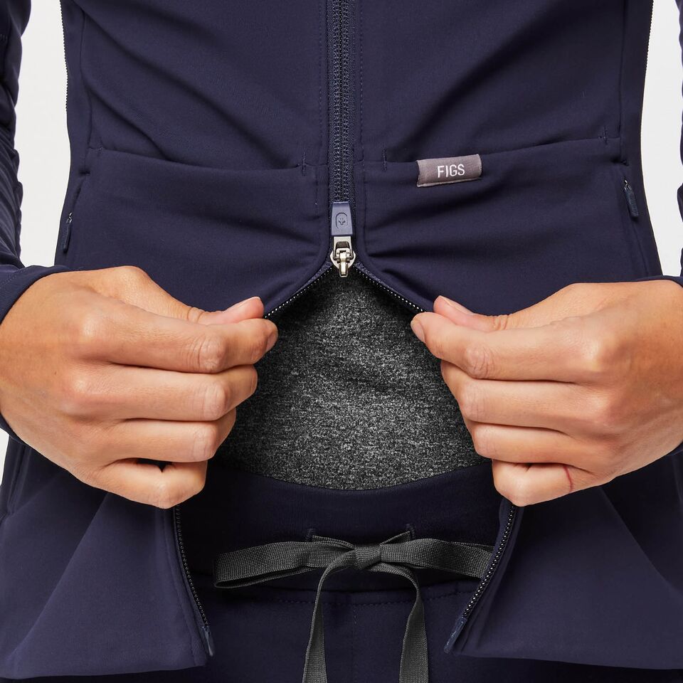 Women's ContourKnit Scrub Jacket™ Navy · FIGS