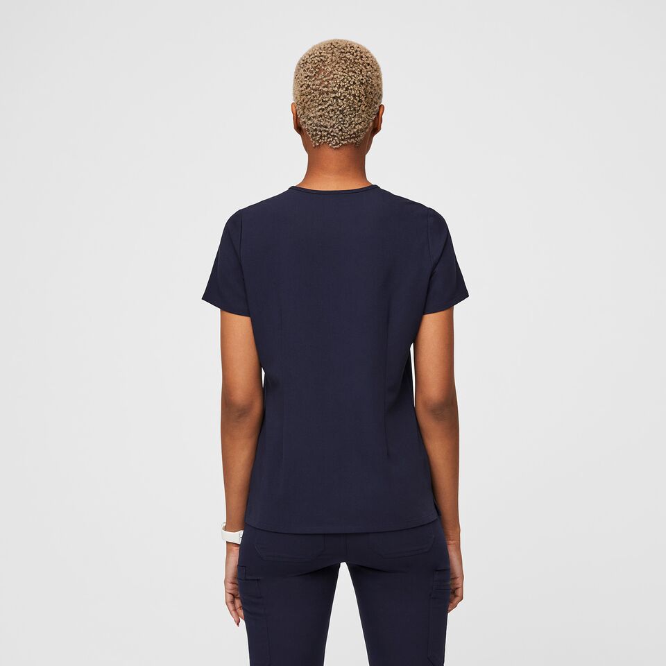 Women's Catarina One-Pocket Scrub Top - Navy · FIGS