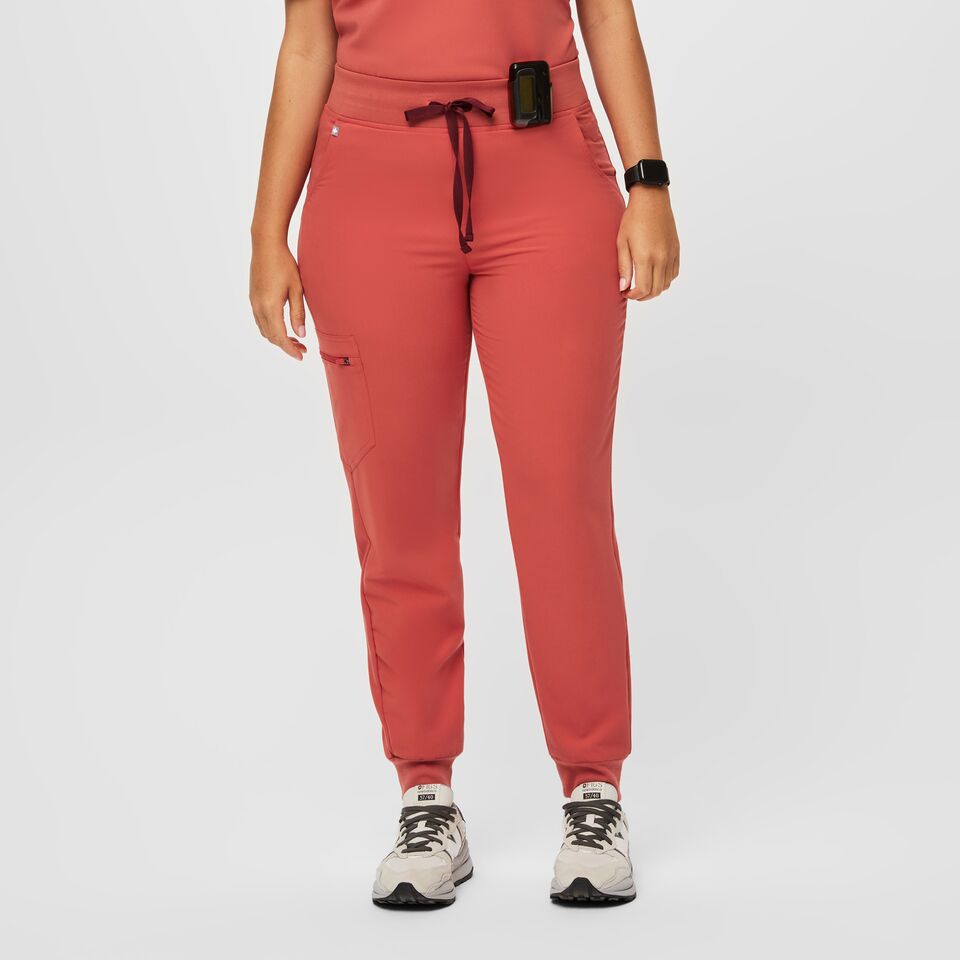 Women’s High Waisted Zamora Jogger Scrub Pants™ Clay · FIGS