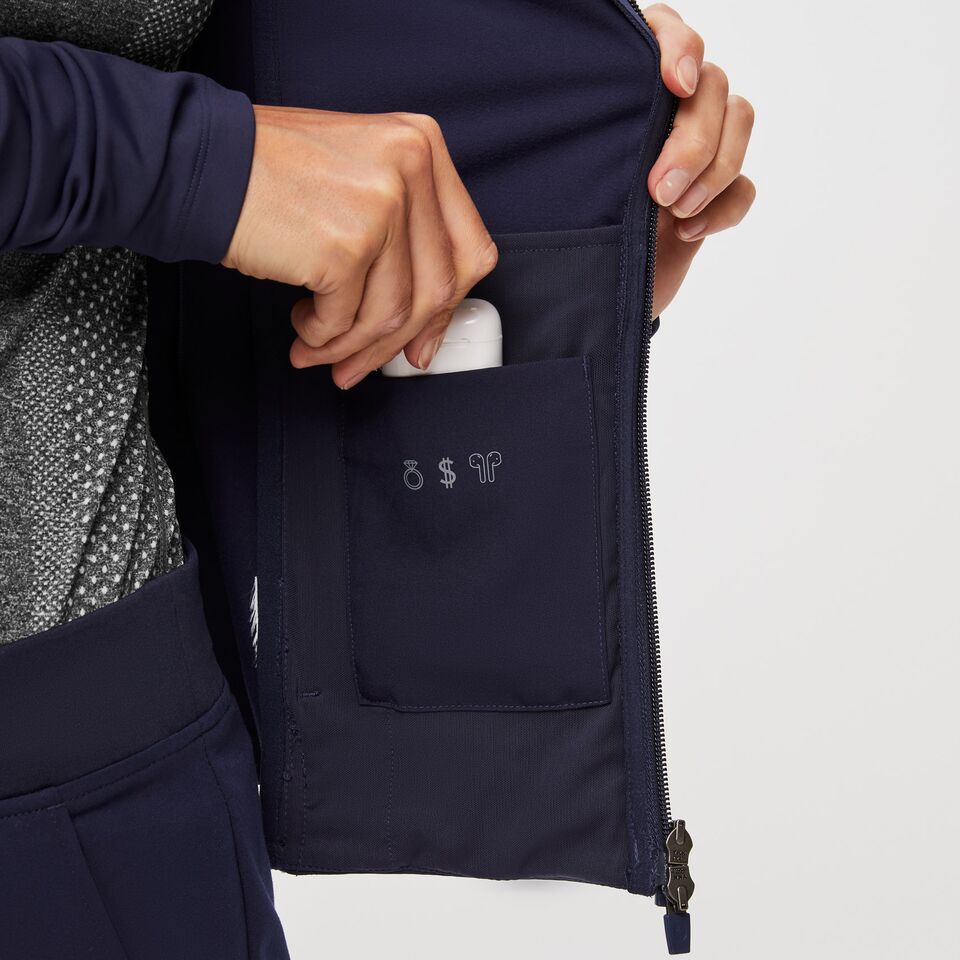 Women's ContourKnit Scrub Jacket™ Navy · FIGS