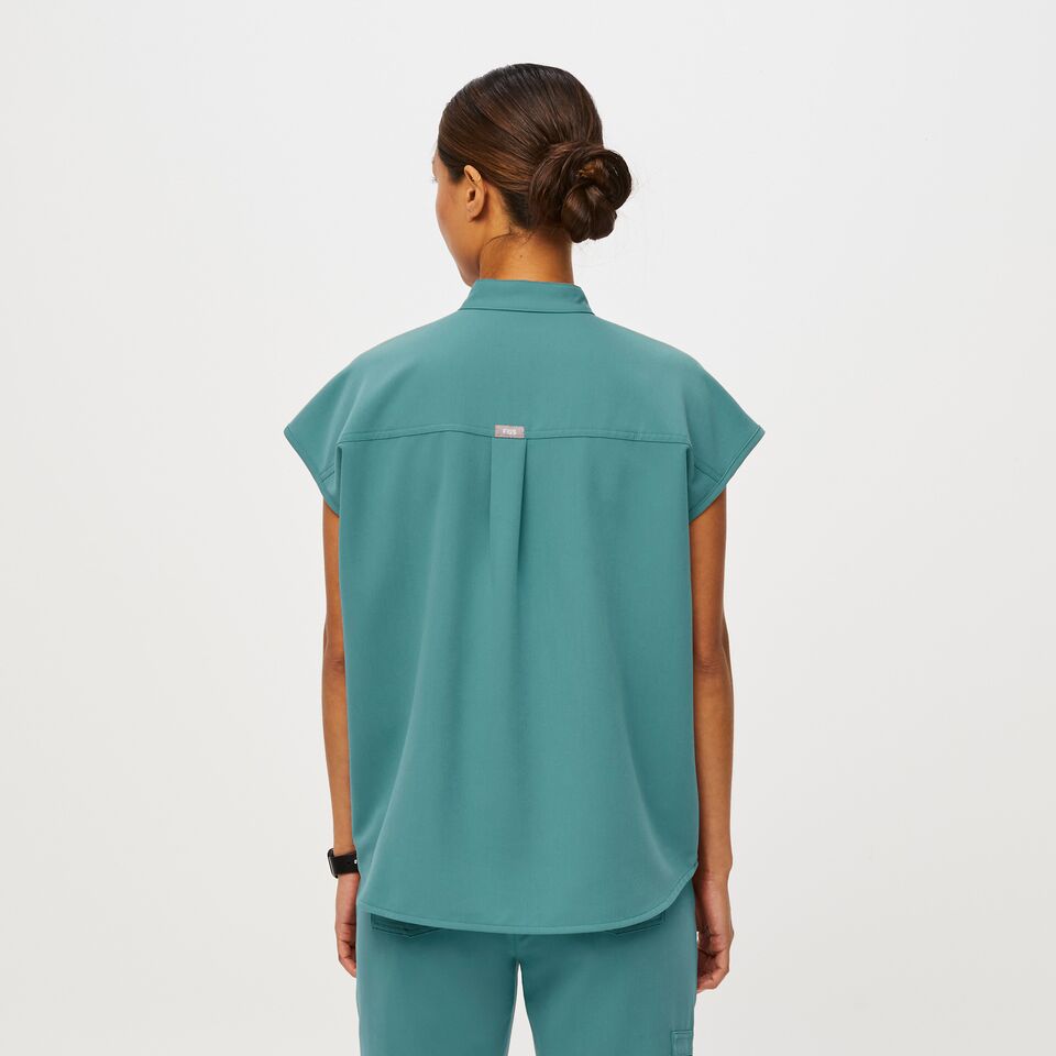 Women's Rafaela Oversized Scrub Top™ Hydrogreen · FIGS