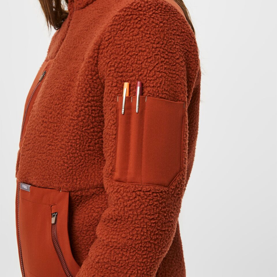 Women’s OnShift Sherpa Jacket™ Auburn · FIGS