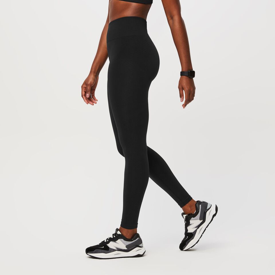 Women's Salta Seamless Legging - Black · FIGS