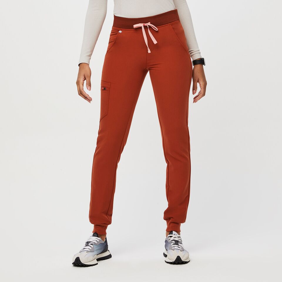 Cotton-blend Sweatpants - Bright red - Ladies