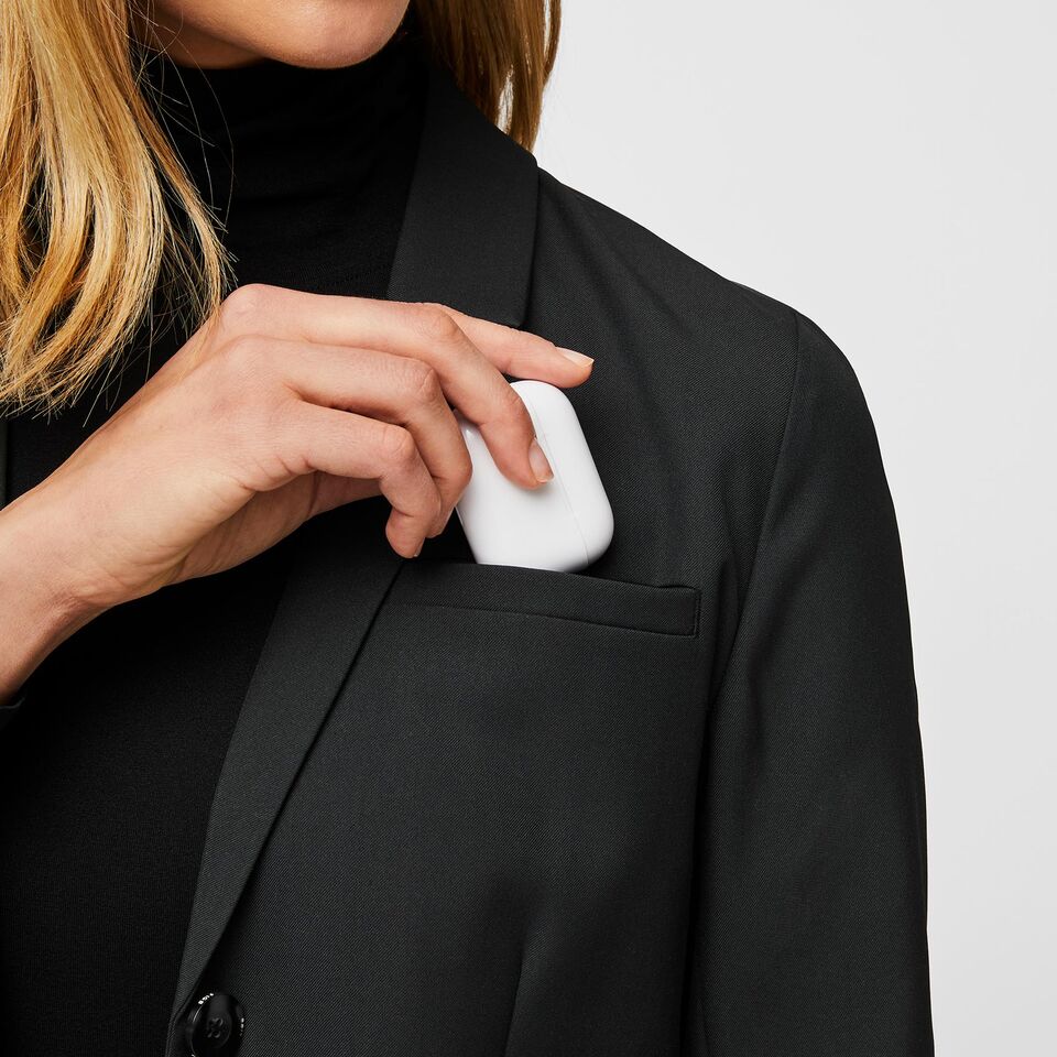 Women s Bellevue Long Lab Coat Black FIGS