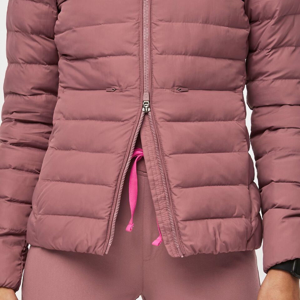 Women’s OnShift Packable Puffer Jacket™ Mauve · FIGS