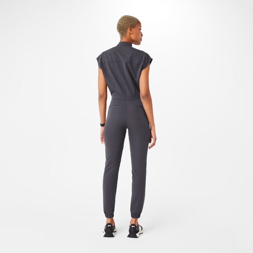 Women’s Rafaela Cargo ScrubJumpsuit™ Charcoal · FIGS