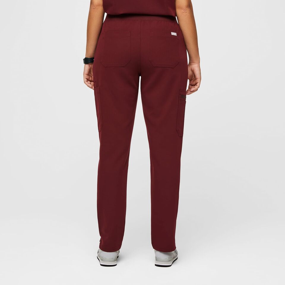 Women’s High Waisted Yola Skinny Scrub Pants™ Burgundy · FIGS