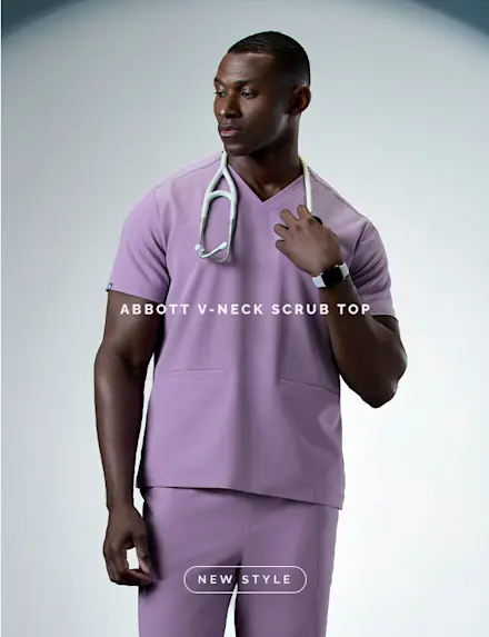 NEW Abbott V-Neck Scrub Top