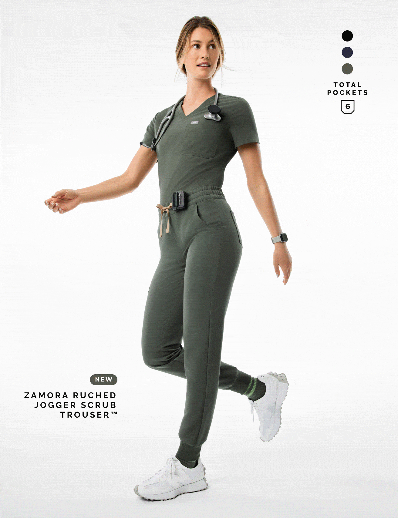 NEW Zamora Ruched Casual Scrub Trouser™