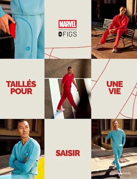 La collection Spider-Man Marvel | FIGS dans les NOUVEAUX coloris Bleu Maurice et Hibiscus. Sauver des vies et tisser des toiles ? Tout ça sur une même journée de travail.