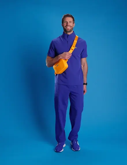 Walden Mock Neck Scrub Top