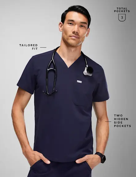 CHISEC THREE-POCKET SCRUB TOP™