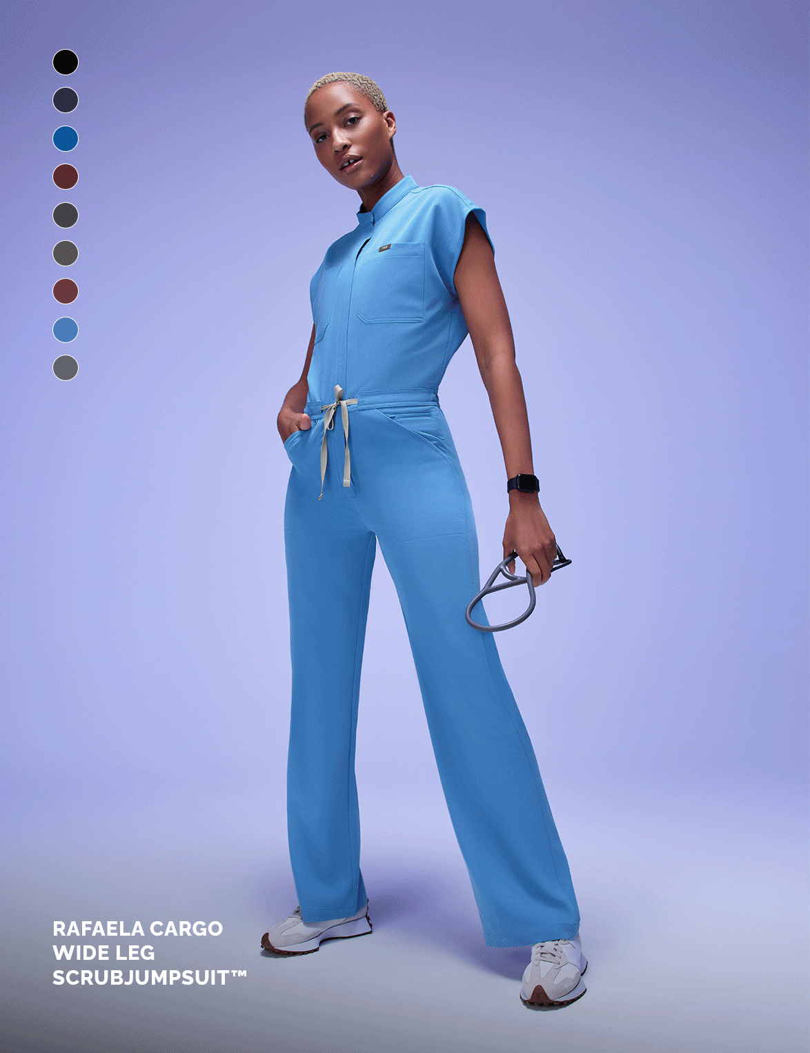 Rafaela Cargo Wide Leg ScrubJumpsuit™