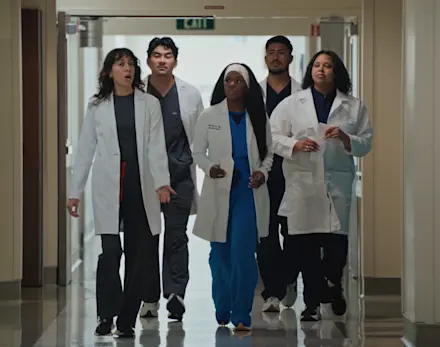 Images of healthcare professionals wearing FIGS Back-to-School collection featuring new colors, varsity-inspired styles, and campus-ready essentials.