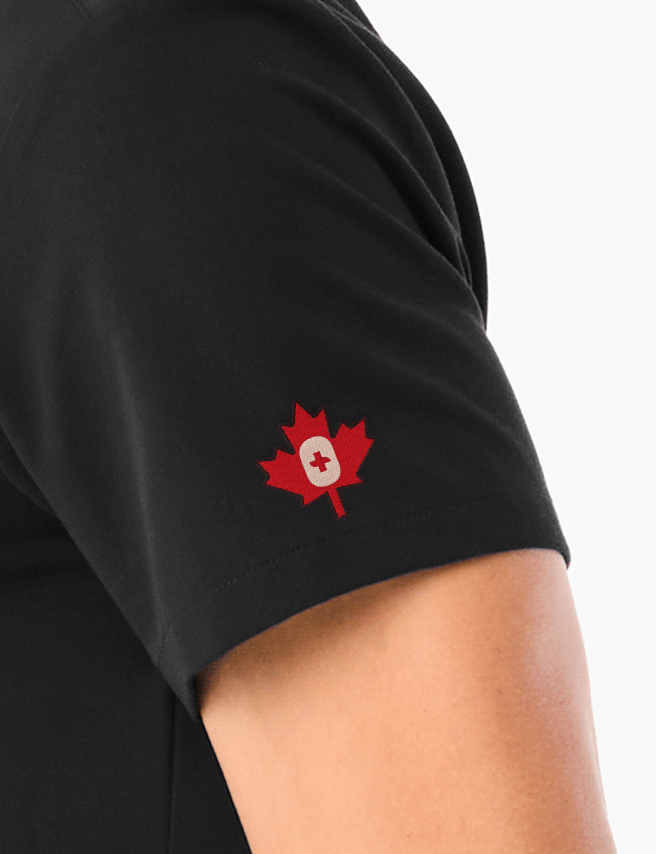 Custom—and complimentary—icon and text embroidery, exclusively for Awesome Canadians. Because your sleeve absolutely needs a moose on it. 
