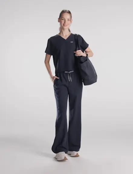 High Waisted Marseille Wide Leg Scrub Pants