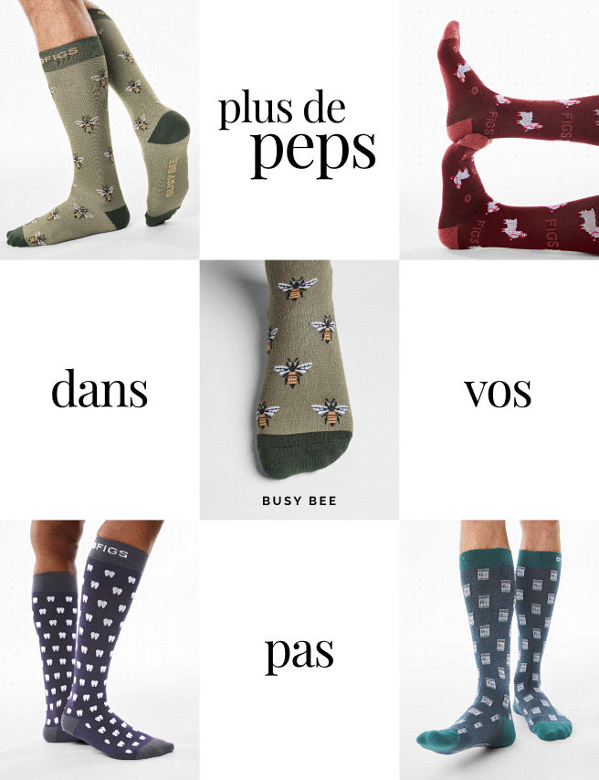 FIGS Compression Socks with 360° seamless compression and supportive padding—in NEW Core colors.