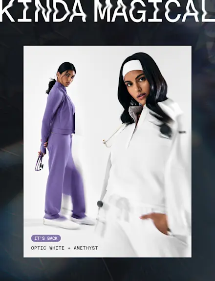 It’s about to get ethereal. Always-iconic Optic White and Amethyst are BACK.
