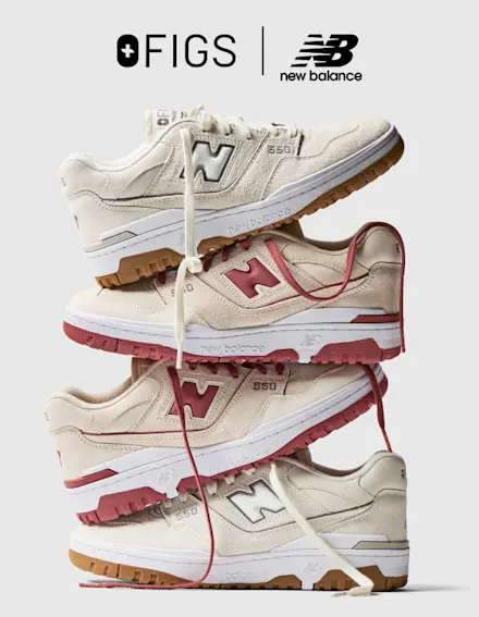 FIGS | NEW BALANCE 550—because nothing’s more classic than doing the least on your day off.