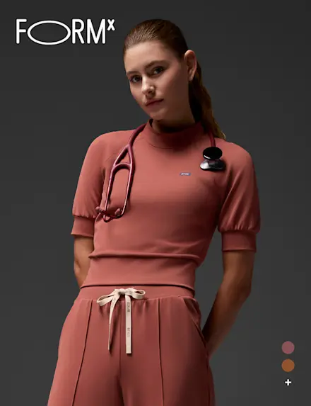 NEW! Ora FORMx Slim Mock Neck Scrub Top™