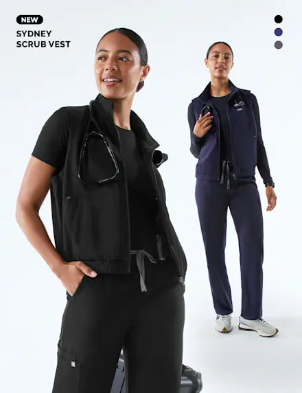 The New SYDNEY SCRUB VEST is here.  So. Many. Pockets.