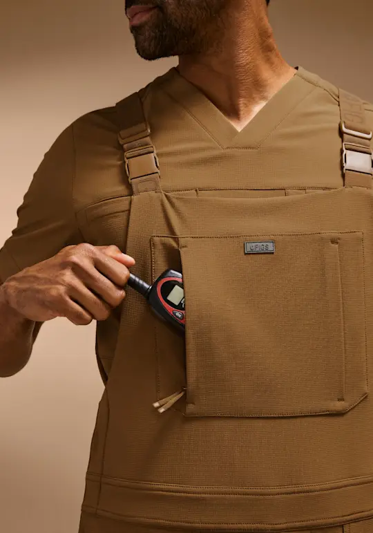 Men’s Indestructible Scrub Overall Earth · FIGS