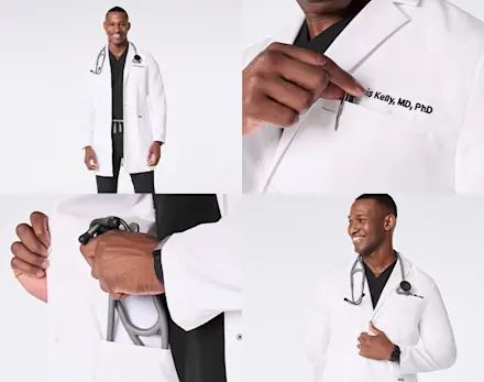 intl men lab coat