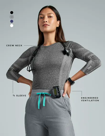 Introducing the NEW Salta Seamless ¾  Sleeve Underscrub.
