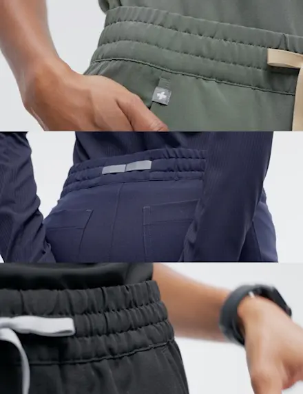 The styles you know and love—now in a new mid rise with an adjustable ruched waistband.