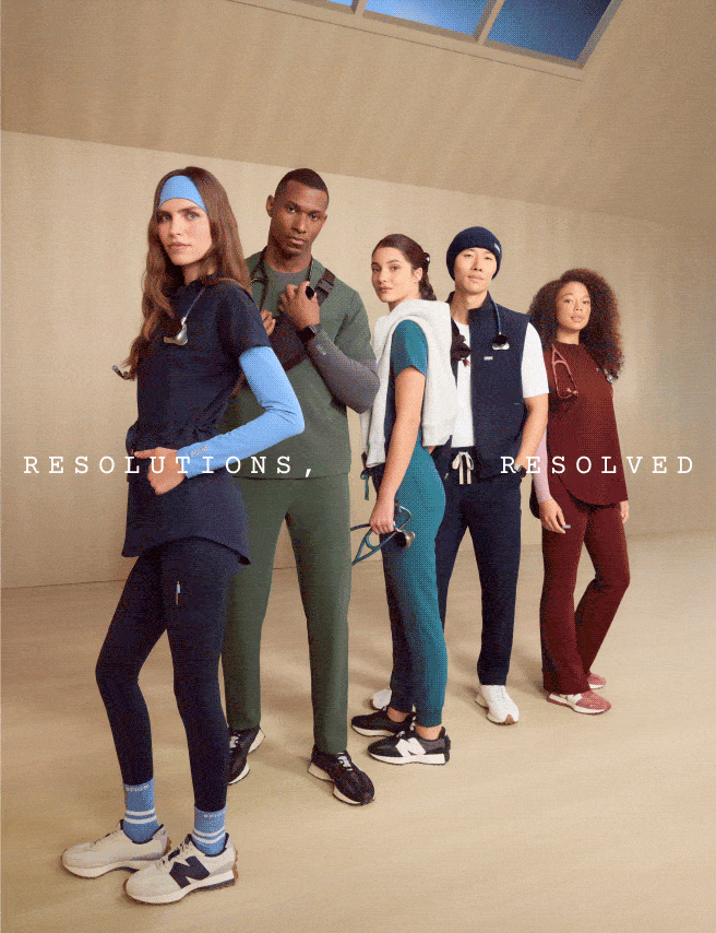 NEW scrub styles and accessories. If your resolution was fresh FIGS, start here.