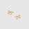 Tiny Stethoscope Bow Stud Earrings - Gold