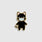 Cat With Mask Enamel Pin - Black
