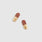 Pendientes pavé de broquel Chill Pill Burgundy