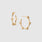 Orthodontic Braces Hoop Earrings Gold