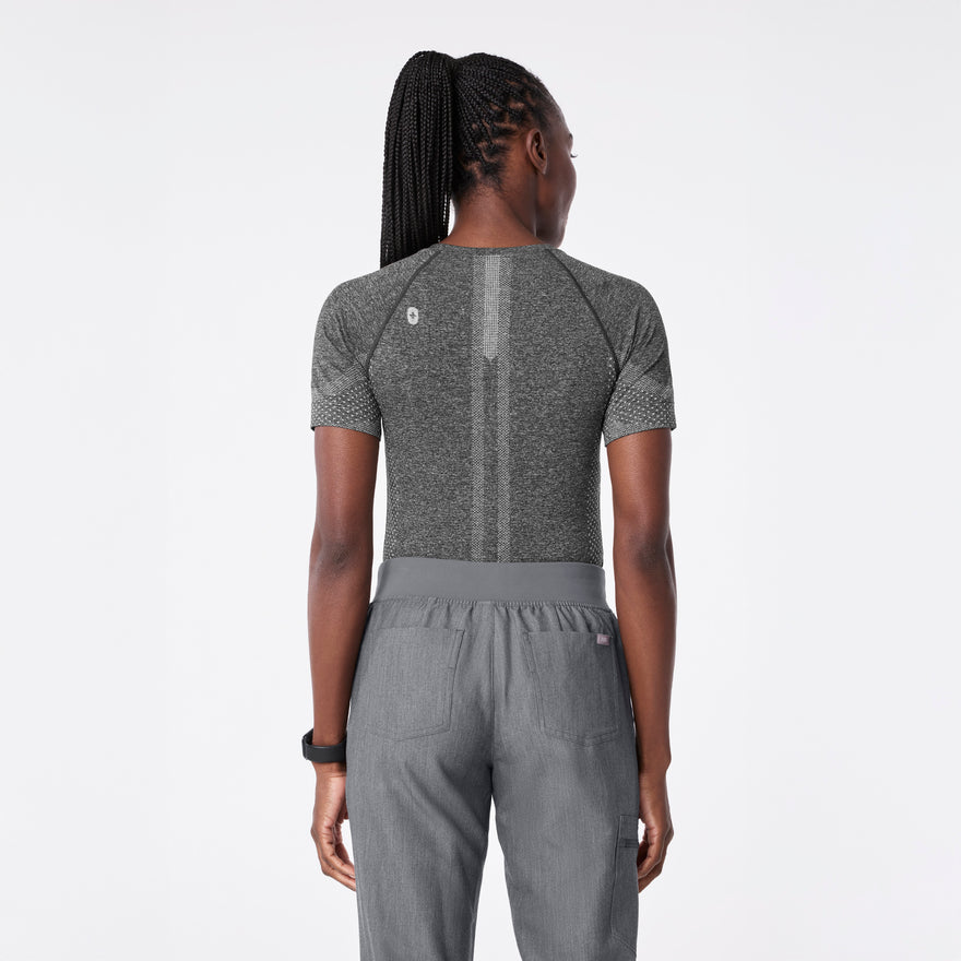 Women’s Salta Seamless Shortsleeve Underscrub - Graphite · FIGS