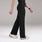 Pantalón de uniforme médico de pierna recta Valle Black