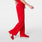 Hoch geschnittene OP-Hose Isabel mit weitem Bein Pop Red