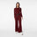 Hoch geschnittene OP-Hose Marseille mit weitem Bein Burgundy