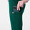 Hoch geschnittene OP-Hose Dowa mit geradem Bein Forest Green