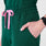 Hoch geschnittene OP-Hose Dowa mit geradem Bein Forest Green
