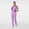 Pantalón de uniforme médico de pierna recta y tiro alto Dowa Wild Iris
