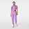 Pantalón de uniforme médico deportivo de tiro alto Uman Wild Iris