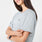Chandail en coton molletonné Manches courtes Evelyn Heather Grey