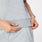 Chandail en coton molletonné Manches courtes Evelyn Heather Grey