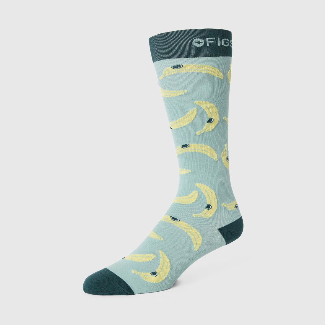 Unisex FIGS Compression Sock - Bananas/Seaglass · FIGS
