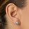 Anatomische Herz-Ohrstecker Silver